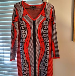 Abstract Sweater dress